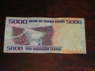 Sierra Leone 5000 Leones Banknote 2015 P - 32? Circulated Jccug 190799