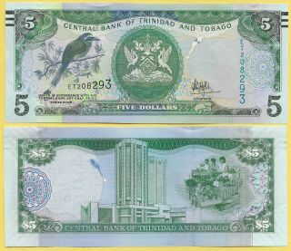 Trinidad & Tobago 5 Dollars P - 47c 2006 Sign.  Hilaire Unc Banknote