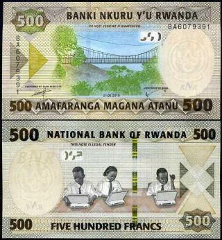 Rwanda 500 Francs 2019 P Colour Unc