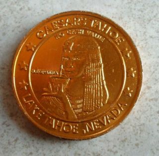 Caesars Casino Hotel Token Lake Tahoe Nv Usa Medallion Cleopatra Gold Coin
