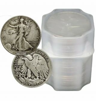 Roll Of 20 $10 Face Value 90 Silver Walking Liberty Half Dollars,  Last One Left