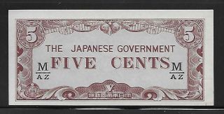 Malaya Japanese Invasion Money 5 Cents 1940 