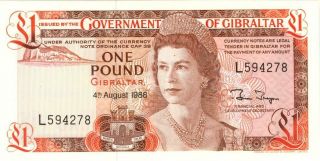 Gibralter 1 Pound Currency Banknote 1988 PMG 65 GEM UNC 2