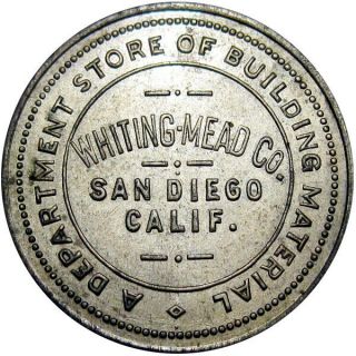 San Diego California R7 Good For Lumber Scrip Token Whiting - Mead