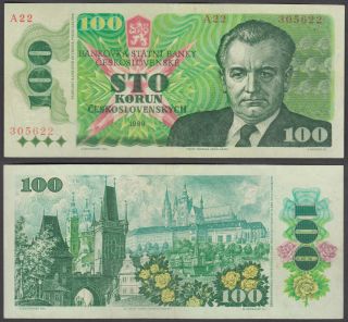 Czechoslovakia 100 Korun 1989 (vf, ) Banknote P - 97