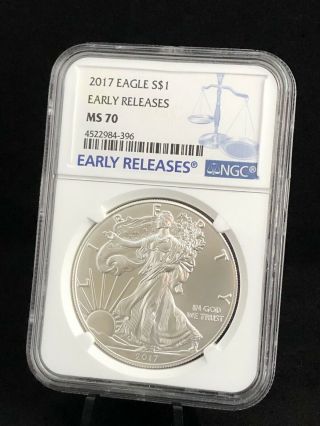 2017 American Silver Eagle Ngc Ms70 Early Releases Label -