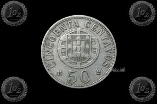 Angola 50 Centavos 1928 (republica Portugesa) Coin (km 69) F - Vf