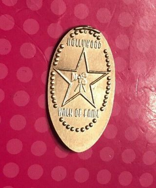 Hollywood Walk Of Fame California Elongated Pressed Penny Copper