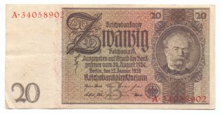 Germany 20 Reichsmark 1929,  P - 181