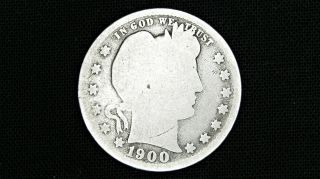 1900 S Barber Quarter - 90 Silver Old Us Coin,  Average Circulation
