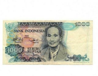 Bank Of Indonesia 1000 Rupiah 1980 Vf