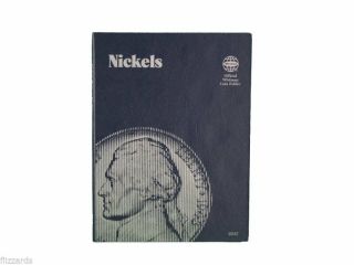 Whitman Coin Folder/album,  Plain Nickel,  No Dates,  65 Openings