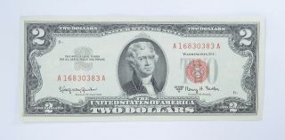 Wow - Crisp 1963 Red Seal $2.  00 United States Note - Sharp Note 670