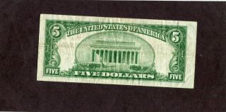 U.  S: $5.  00 U.  S.  Note - 1928C - Fine - Julian - Morgenthau. 2