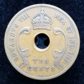 East Africa Bronze 10 Cents 1936 - Kn Edward Viii (king Who Abdicated)