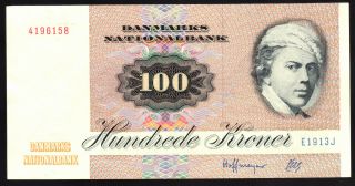 Denmark 1972 100 Kroner Note