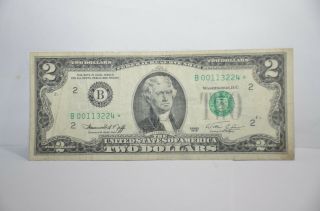United States 1976 Federal Reserve Note Two Dollar Bill " B "