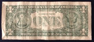 2013 $1 Fancy Serial Number Binary Note 5’s And 0’s Fives One Dollar 2