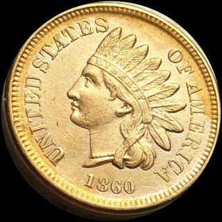 1860 Indian Head Penny Closely Uncirculated Copper Philly Collectible Coin Nr