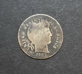 1905 - O Barber One Dime Coin Silver 90 C8655