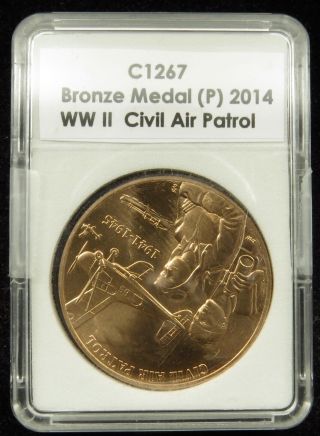 U.  S.  Medal World War Two Civil Air Patrol 1 1/2 " Bronze