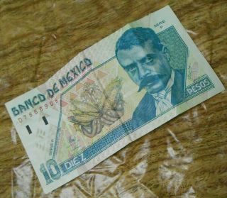 Mexico 10 Pesos Emiliano Zapata 6 De Mayo,  Series P 1994 El Banco De Mexico
