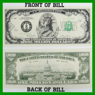 (24) One Million Dollar Money Bills - Quality Fake Play Novelty Cash (2 Dozen)
