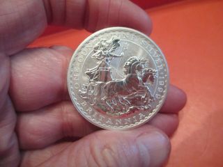 Great Britain 1999 Britannia 2 Pounds 1oz Silver Coin,  Unc