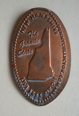 The Granite State Elongated Penny Hampshire Usa Cent Live Souvenir Coin