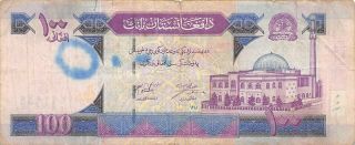 Afghanistan 100 Afghanis 1381 / 2002 P 70a Circulated Banknote Jlb27