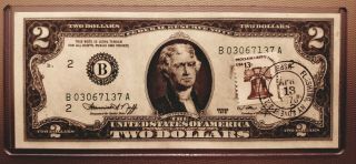 1976 $2 Two Dollar Bill,  First Day Of Issue Flushing Ny.  Uncirculated Crisp