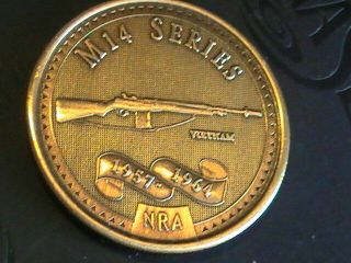 MEDAL NRA 1957 - 1964 M14 Rifle Series Bronze Eagle & Rifle VIETNAM 3