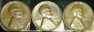 1931d 1932d 1933d Lincoln Wheat Cent Penny Very Fine