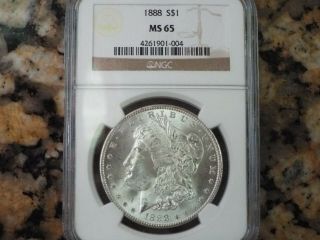 $230 Value 1888 - P Morgan Silver Dollar,  Ngc Ms - 65