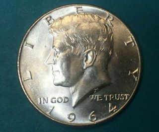 1964 - P Us Kennedy Half Dollar 50¢ Cent.  900 Silver Net.  3617 Oz Au Or Better
