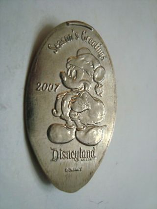 Disneyland Dl0422 - Season Greetings 2007 Santa Mickey - - Elongated Nickel