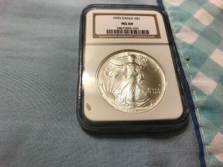 1993 American Silver Eagle - Ngc Ms69
