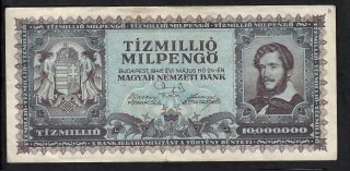 10 000 000 Pengő From Hungary 1946