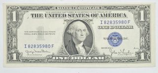 Unc John Snyder 1935 - D $1.  00 Silver Certificate Note - No 