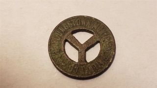 Y Coin Token - Ohio The Youngstown Municipal Railway Co. ,  Good For One Fare