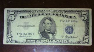 1953 A Five Dollar Silver Certificate $5