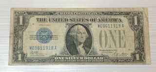 1928 A Us Silver Certificate $1 One Dollar Bill Note Funny Back