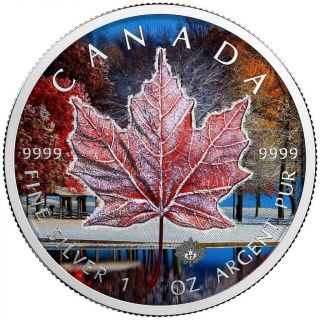 Canada 2017 5$ Maple Leaf " November " 1 Oz 9999 Silver Coin