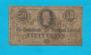 U.  S.  Confederate States Fifty Cent Note