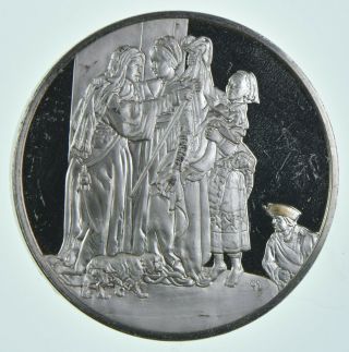 Sterling Silver - The Visitation - 0.  925 Silver - 65.  8 Grams Round 740
