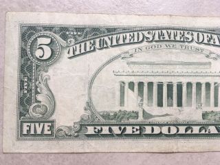 1981 A series STAR NOTE 007 $5 Dollar Federal Reserve Note US Currency 5