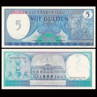 Suriname 5 Gulden,  1982,  P - 125,  Unc