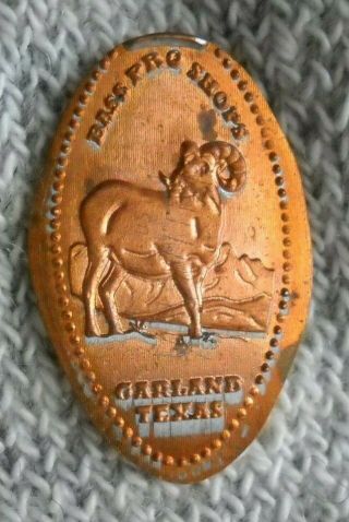 Bass Pro Shops Elongated Penny Garland Tx Usa Cent Bighorn Sheep Souvenir Coin
