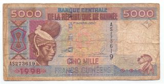 Guinea 5000 Francs 1998,  P - 38