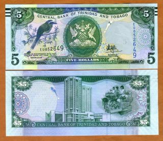 Trinidad And Tobago,  5 Dollars,  2006 (2017),  P - 47c,  Sig.  Unc